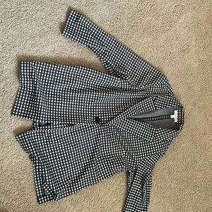 Black and white blazer